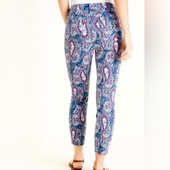 Boho NYDJ for CHICO’S Jeans Lift Tuck Paisley Skinny Ankle Blue Red Pink Size 6 - Picture 4 of 13